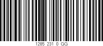 Código de barras (EAN, GTIN, SKU, ISBN): '1285_231_0_GG'