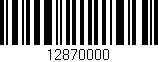 Código de barras (EAN, GTIN, SKU, ISBN): '12870000'