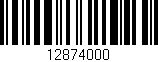 Código de barras (EAN, GTIN, SKU, ISBN): '12874000'