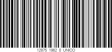 Código de barras (EAN, GTIN, SKU, ISBN): '12875_1962_0_UNICO'