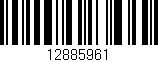 Código de barras (EAN, GTIN, SKU, ISBN): '12885961'