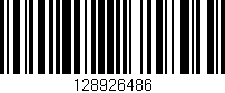 Código de barras (EAN, GTIN, SKU, ISBN): '128926486'