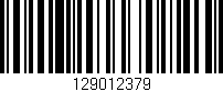 Código de barras (EAN, GTIN, SKU, ISBN): '129012379'