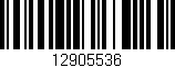 Código de barras (EAN, GTIN, SKU, ISBN): '12905536'