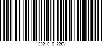 Código de barras (EAN, GTIN, SKU, ISBN): '1292_0_0_220V'