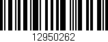 Código de barras (EAN, GTIN, SKU, ISBN): '12950262'