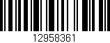 Código de barras (EAN, GTIN, SKU, ISBN): '12958361'
