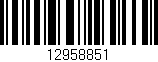 Código de barras (EAN, GTIN, SKU, ISBN): '12958851'