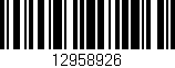 Código de barras (EAN, GTIN, SKU, ISBN): '12958926'