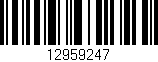 Código de barras (EAN, GTIN, SKU, ISBN): '12959247'