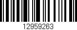 Código de barras (EAN, GTIN, SKU, ISBN): '12959263'