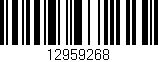 Código de barras (EAN, GTIN, SKU, ISBN): '12959268'