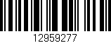 Código de barras (EAN, GTIN, SKU, ISBN): '12959277'