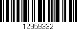 Código de barras (EAN, GTIN, SKU, ISBN): '12959332'