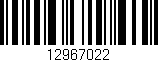 Código de barras (EAN, GTIN, SKU, ISBN): '12967022'