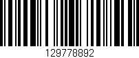 Código de barras (EAN, GTIN, SKU, ISBN): '129778892'