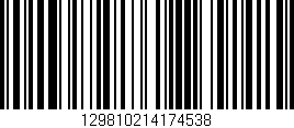 Código de barras (EAN, GTIN, SKU, ISBN): '129810214174538'