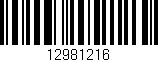 Código de barras (EAN, GTIN, SKU, ISBN): '12981216'