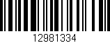 Código de barras (EAN, GTIN, SKU, ISBN): '12981334'