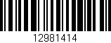 Código de barras (EAN, GTIN, SKU, ISBN): '12981414'