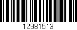 Código de barras (EAN, GTIN, SKU, ISBN): '12981513'