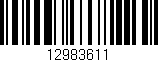 Código de barras (EAN, GTIN, SKU, ISBN): '12983611'