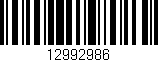 Código de barras (EAN, GTIN, SKU, ISBN): '12992986'