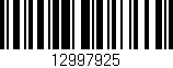 Código de barras (EAN, GTIN, SKU, ISBN): '12997925'