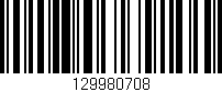 Código de barras (EAN, GTIN, SKU, ISBN): '129980708'