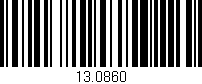 Código de barras (EAN, GTIN, SKU, ISBN): '13.0860'
