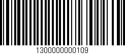 Código de barras (EAN, GTIN, SKU, ISBN): '1300000000109'