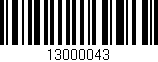 Código de barras (EAN, GTIN, SKU, ISBN): '13000043'