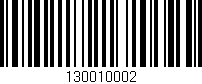 Código de barras (EAN, GTIN, SKU, ISBN): '130010002'