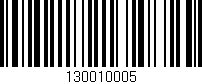 Código de barras (EAN, GTIN, SKU, ISBN): '130010005'