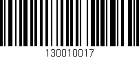 Código de barras (EAN, GTIN, SKU, ISBN): '130010017'