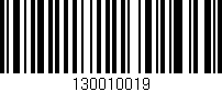 Código de barras (EAN, GTIN, SKU, ISBN): '130010019'