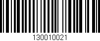 Código de barras (EAN, GTIN, SKU, ISBN): '130010021'