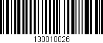Código de barras (EAN, GTIN, SKU, ISBN): '130010026'