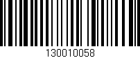 Código de barras (EAN, GTIN, SKU, ISBN): '130010058'