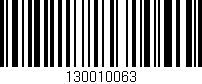 Código de barras (EAN, GTIN, SKU, ISBN): '130010063'