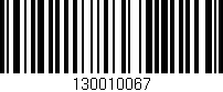 Código de barras (EAN, GTIN, SKU, ISBN): '130010067'
