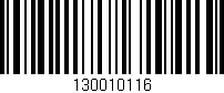 Código de barras (EAN, GTIN, SKU, ISBN): '130010116'