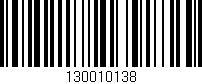 Código de barras (EAN, GTIN, SKU, ISBN): '130010138'