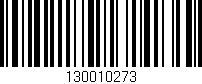 Código de barras (EAN, GTIN, SKU, ISBN): '130010273'