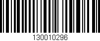 Código de barras (EAN, GTIN, SKU, ISBN): '130010296'