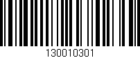 Código de barras (EAN, GTIN, SKU, ISBN): '130010301'