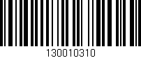 Código de barras (EAN, GTIN, SKU, ISBN): '130010310'