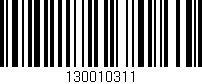 Código de barras (EAN, GTIN, SKU, ISBN): '130010311'