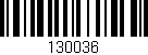 Código de barras (EAN, GTIN, SKU, ISBN): '130036'