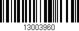 Código de barras (EAN, GTIN, SKU, ISBN): '13003960'